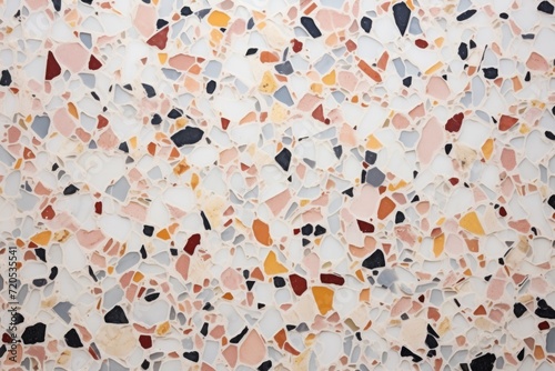 terrazzo texture, top view. natural mosaic floor, building material, background.