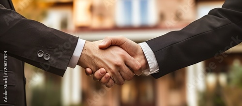 Handshake agreement join the property business. Generative AI