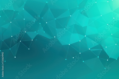 Abstract turquoise background with connection and network concept