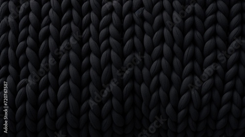 Texture of black wool knit. knitted background. knitwear for background, wallpaper, wrapping paper, webpage backdrop