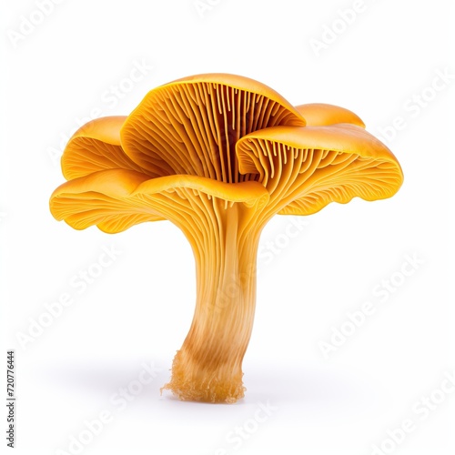 Chanterelle mushrooms isolated on white background