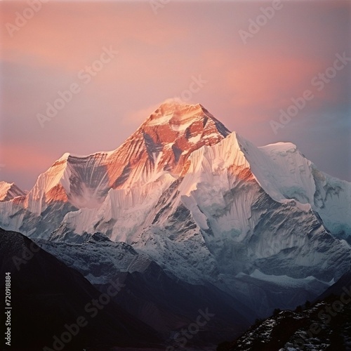 sunrise over the mountains - As the world awakens, the mountains become a canvas for the ethereal masterpiece that is sunrise. The sky is ablaze with hues of gold and pink, casting a glow over peak.