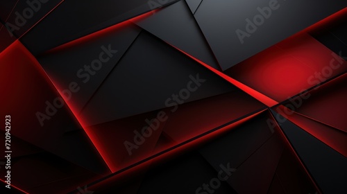 Abstract black and red geometric background. illustration. Eps 10. Generative AI