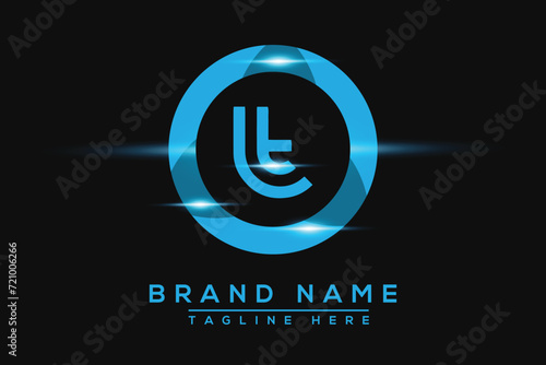 LT Blue logo Design. Vector logo design for business.