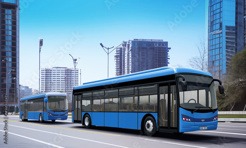한국 서울 도심을 달리는 빨간버스 초록버스 파랑버스 한국 대중교통 seoul korea bus