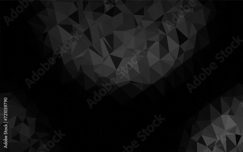 Dark Silver, Gray vector polygon abstract background. A sample with polygonal shapes. Template for a cell phone background.