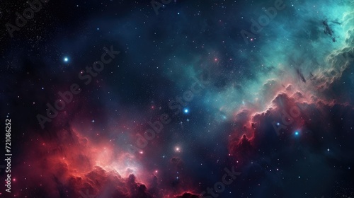 Abstract Space Nebula Enriched with Cosmic Elements