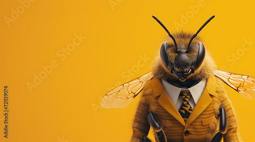 Bee in a Dark Suit and Yellow Suit