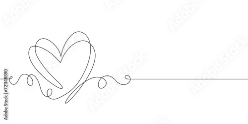 Teo heart line art style vector illustration