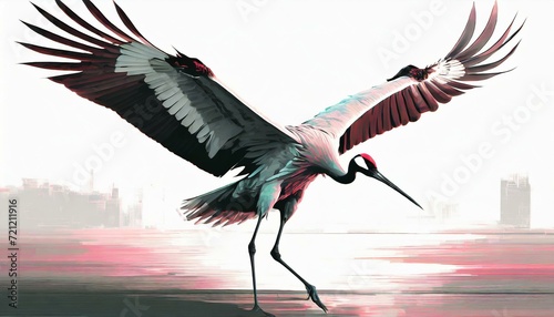 illustration of a Sandhill Crane