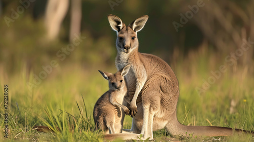 Eastern grey kangaroo Macropus giganteus hiding