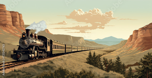 Tracks through History: Antique Trains Captured in Motion, a Tribute to the Era of Transcontinental Travel and Steam-Powered Journeys