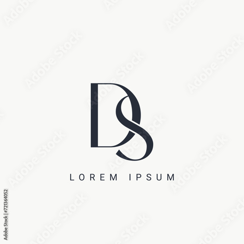Initial DS and SD modern monogram and elegant logo design, Professional Letters Vector Icon Logo on background