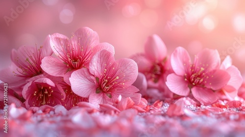 Spring's Delicate Beauty: A Captivating Background of Cherry Blossom Petals