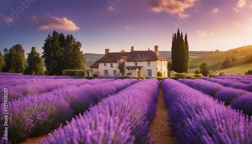  Idyllic Countryside Lavender Farm, a serene lavender farm with a boutique country house