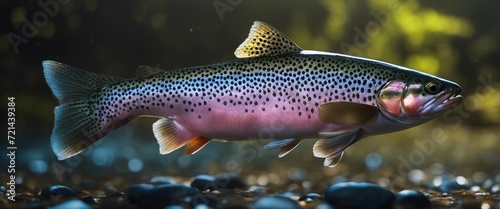 Rainbow Trout Simplicity, a whole rainbow trout with iridescent scales