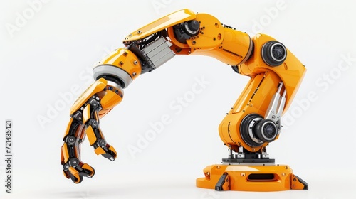 robotic arm 3d on white background. Mechanical hand. Industrial robot manipulator. Modern industrial technology