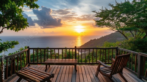 Sunset viewpoint on Koh Tao island in Thailand