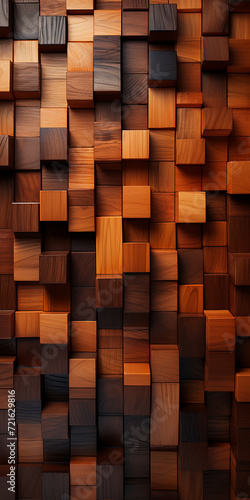 Wood texture background with parquet wallpaper featuring light and dark timber rectangle tile pattern AI-generated Image