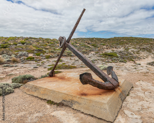 Historic anchor from the "Ethel" wreck at Ethel Beach, Innes National Park, South Australia - the Norwegian ship was wrecked & washed ashore in 1904 while en route from South Africa 