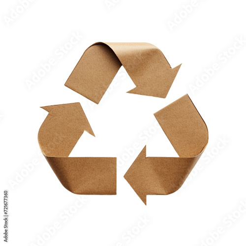 recycle symbol on white