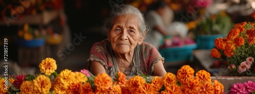 afterglow, a wise old Mexican woman, National Geographic photography, Mexico, Mexican market, flowers, Mercado Jamaica, flower market
