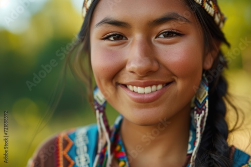 Smiling Native American woman