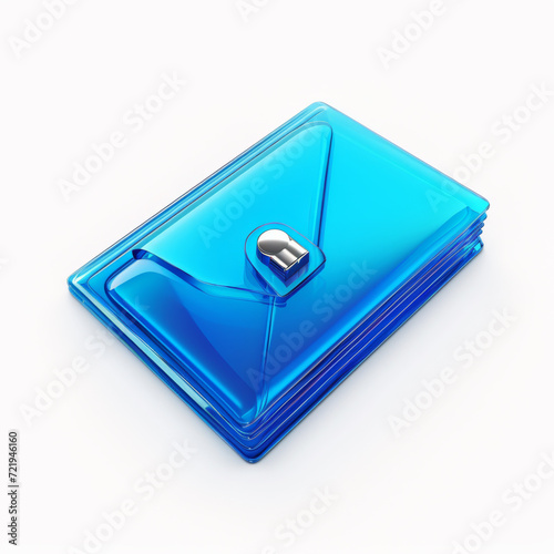 Blue transparent folder.