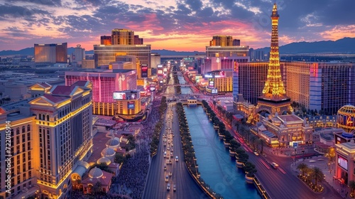 Las Vegas Strip at dusk
