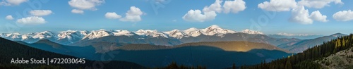 Sunrise spring Carpathian mountains