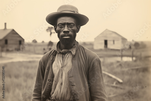 Portrait of a cotton plantation slave worker