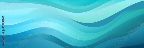 Cyan gradient colorful geometric abstract circles and waves pattern background