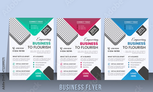 Modern business flyer template for corporate usages