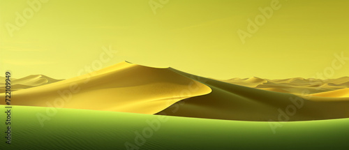 Vibrant Yellow Desert Dunes