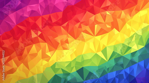 LGBTQ Pride flag geometric background vector presentation design