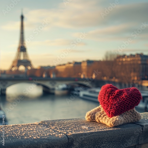 Love with Eiffel tower city