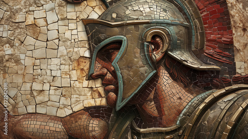 mosaic of a warrior