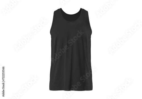 Men's Regular-Fit T-shirt, Undershirts, Athletes Tank Shirt Front Black