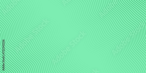 Abstract background with waves for banner. Medium banner size. Vector background with lines. Element for design isolated on green. Green gradient. Nature, eco. Brochure, booklet