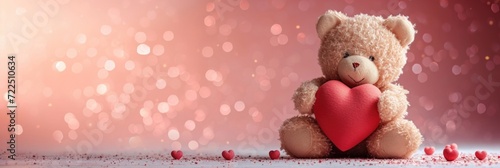  A Teddy Bear Hugging a Heart