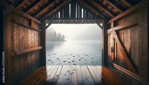 a rain house cloud tranquil mountains forest boathouse river boating outside woods outdoors dramatic weather scenery tree spring beautiful recreation calm boat solitude peaceful wet lake outdoor water
