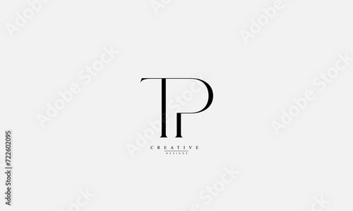 Alphabet letters Initials Monogram logo TP PT T P