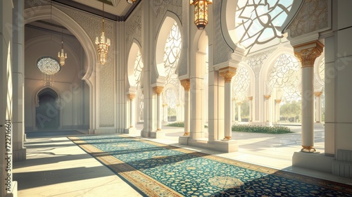 A 3D Islamic Mosque Perspective