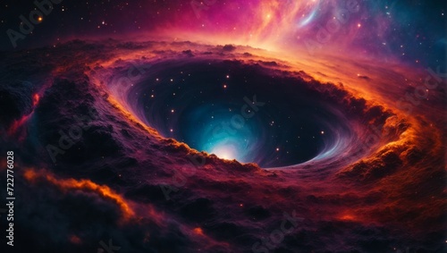 Blackhole in space. Abstract cosmos background