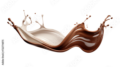 chocolate milk liquid splash isolated