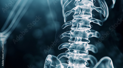 Human Spine XRay 3D render