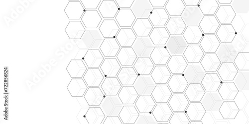 Vector hexagons pattern. Geometric abstract background with simple hexagonal elements.