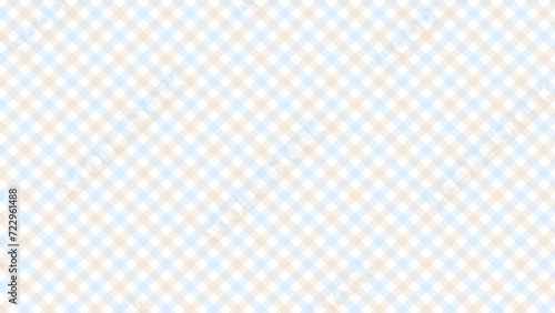 Blue brown and white diagonal plaid background