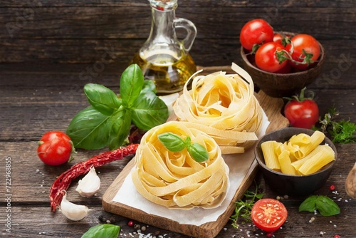 Italian pasta fettuccine