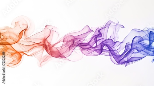A colorful wave of smoke in abstract form.